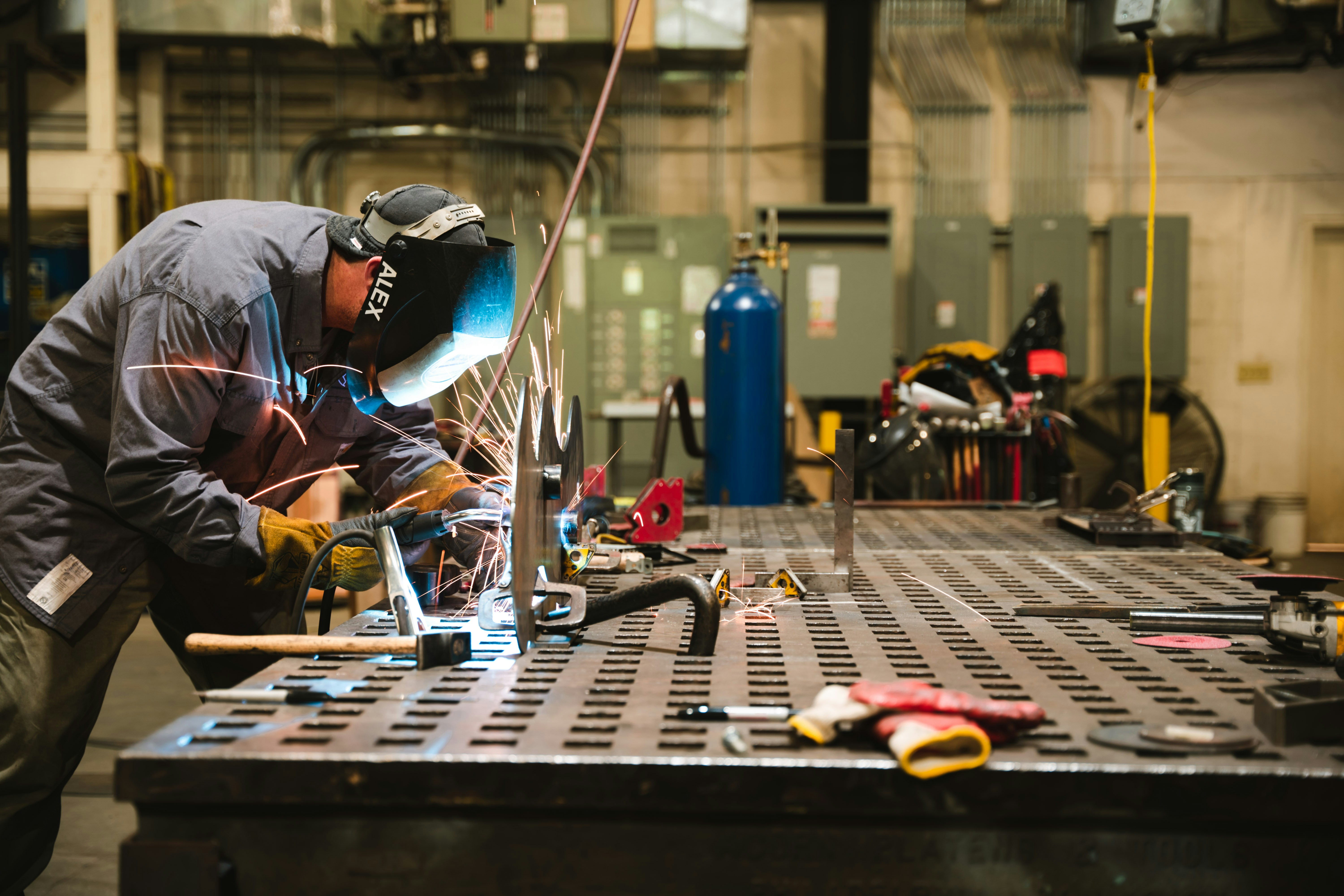 Welding fabrication table